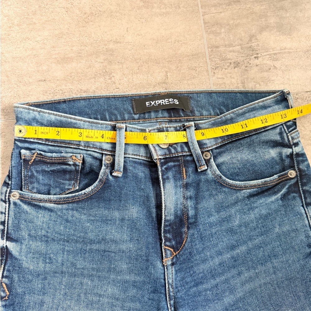Express Mid Rise Stretch Jeans Size 00 - Picture 9 of 13